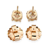Vintage 14k Yellow Gold 1.90tcw J Si2 Diamond Stud Earrings