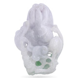 Vintage Grade A Lavender Jade Finger Citron Monkey and Grasshopper Carving