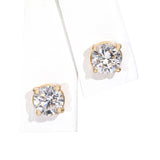 Vintage 14k Yellow Gold 1.90tcw J Si2 Diamond Stud Earrings