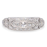Vintage Granat Bros Platinum Diamond Band Ring