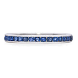 Vintage 14k White Gold 0.57tcw Sapphire Eternity Band