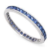 Vintage 14k White Gold 0.57tcw Sapphire Eternity Band