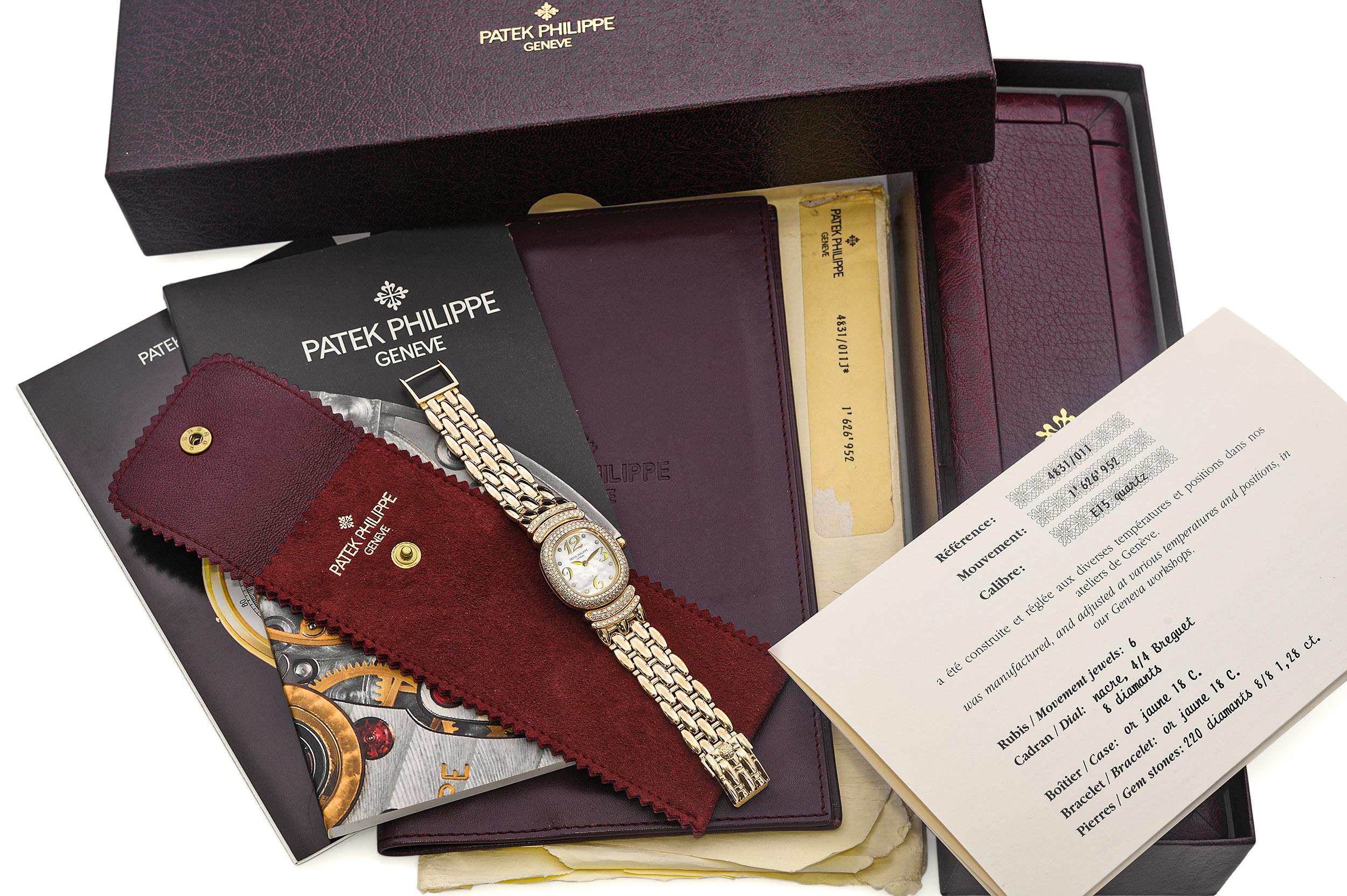 Patek Philippe Golden Ellipse 18K Yellow Gold Diamond Women's Watch Ref. 4831