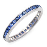 Vintage 14k White Gold 0.57tcw Sapphire Eternity Band