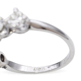 Vintage 14k White Gold 1.75tcw Diamond Five Stone Ring