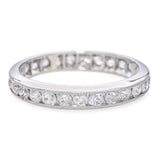 Antique Platinum 0.84tcw Old European Cut Diamond Eternity Band