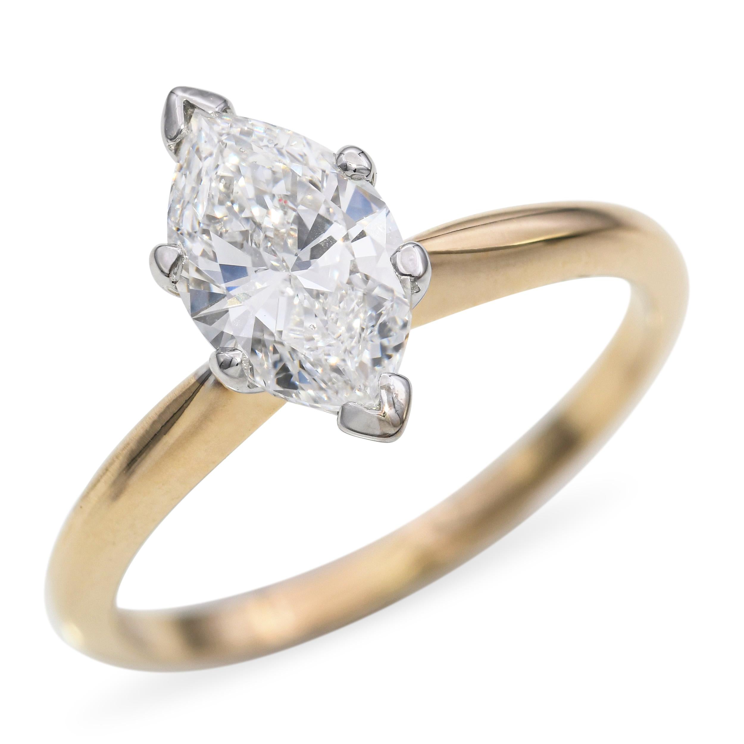 Vintage 14k Yellow Gold 1.31ct Diamond Engagement Ring