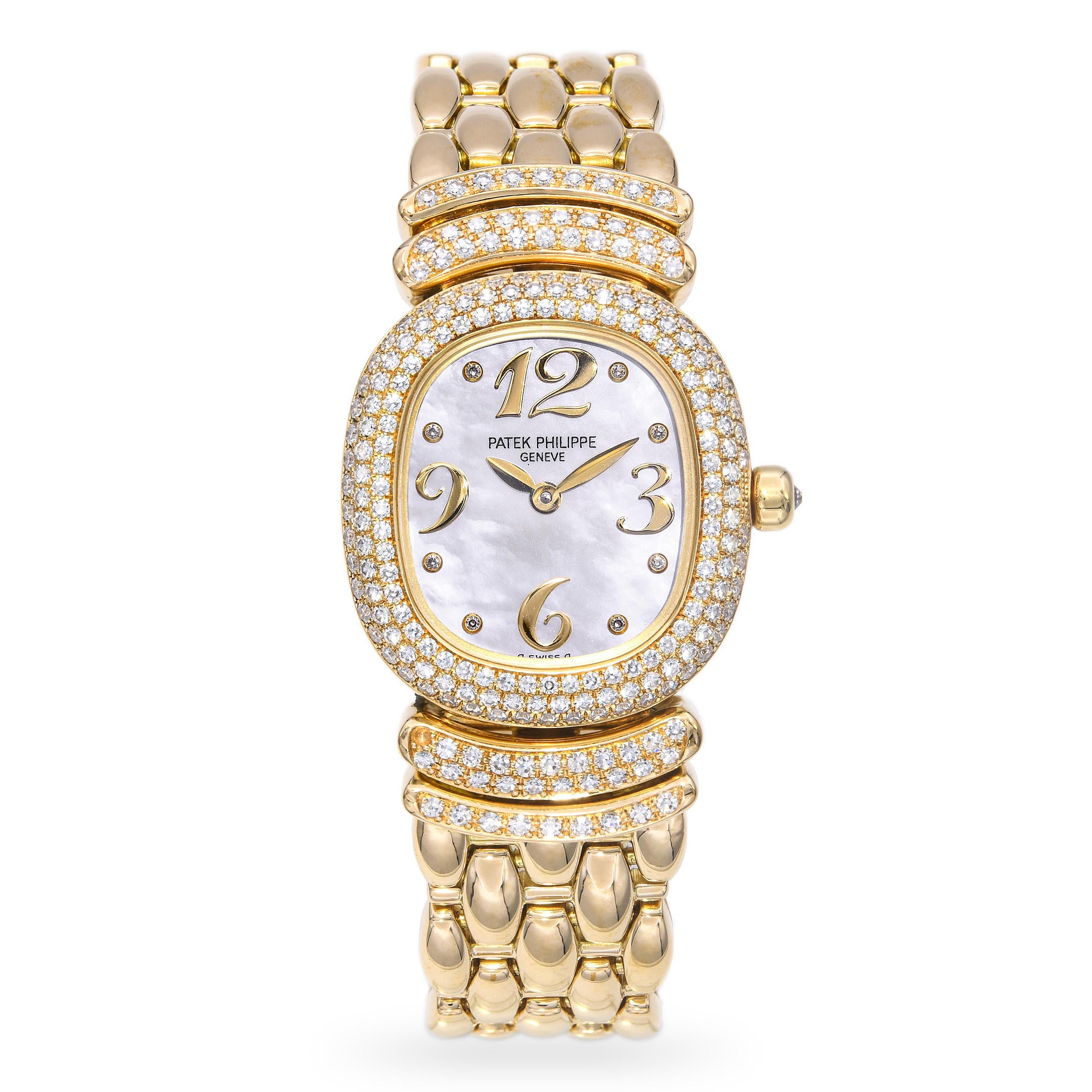 Patek Philippe Golden Ellipse 18K Yellow Gold Diamond Women's Watch Ref. 4831