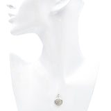 18k White Gold and Diamond Floating Moon and Stars Pendant