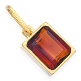 Vintage Burle Marx 18k Yellow Gold 4.70ct Citrine Pendant