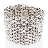 Vintage Tiffany & Co Italy Sterling Silver Wide Bracelet