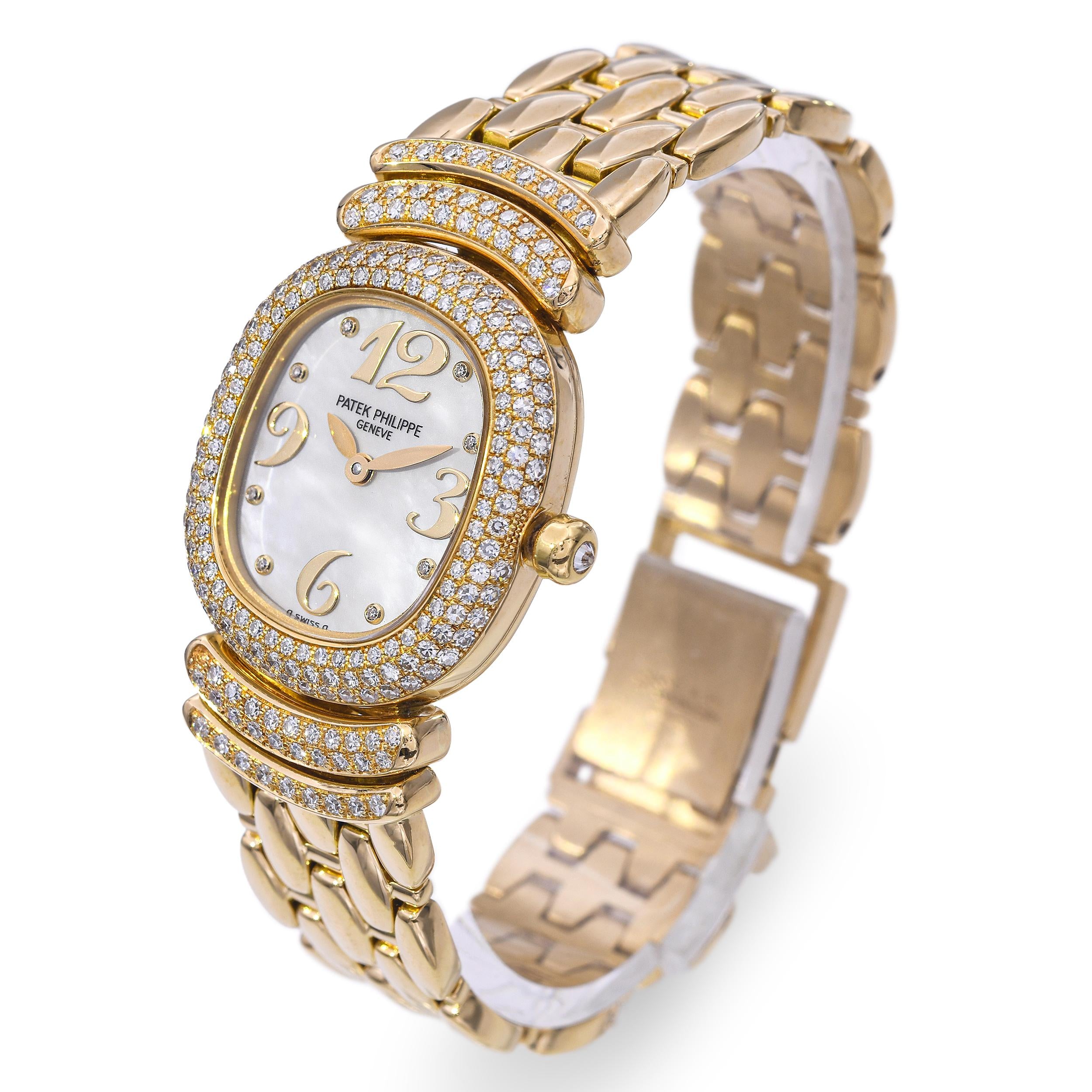 Patek Philippe Golden Ellipse 18K Yellow Gold Diamond Women's Watch Ref. 4831