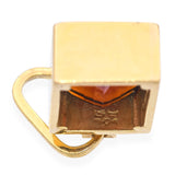 Vintage Burle Marx 18k Yellow Gold 4.70ct Citrine Pendant