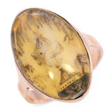 Antique Georgian 10k Yellow Gold Sepia Memorial Miniature Mourning Ring