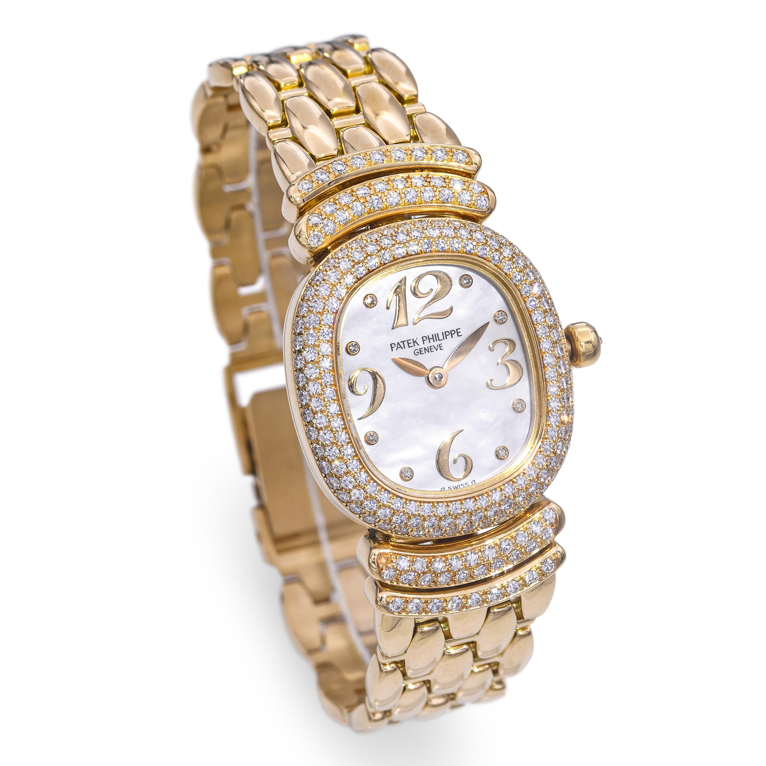 Patek Philippe Golden Ellipse 18K Yellow Gold Diamond Women's Watch Ref. 4831