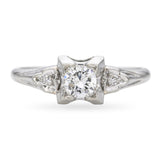 Vintage Coplay 18k White Gold 0.25tcw I Vs2 Diamond Engagement Ring