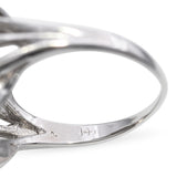 Vintage White Gold Diamond Floral Cluster Ring