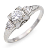 Vintage Coplay 18k White Gold 0.25tcw I Vs2 Diamond Engagement Ring