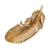 Vintage Tiffany & Co 14k Yellow Gold Feather Brooch
