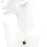 Vintage 14k Yellow Gold Amethyst Sphere Heart Pendant