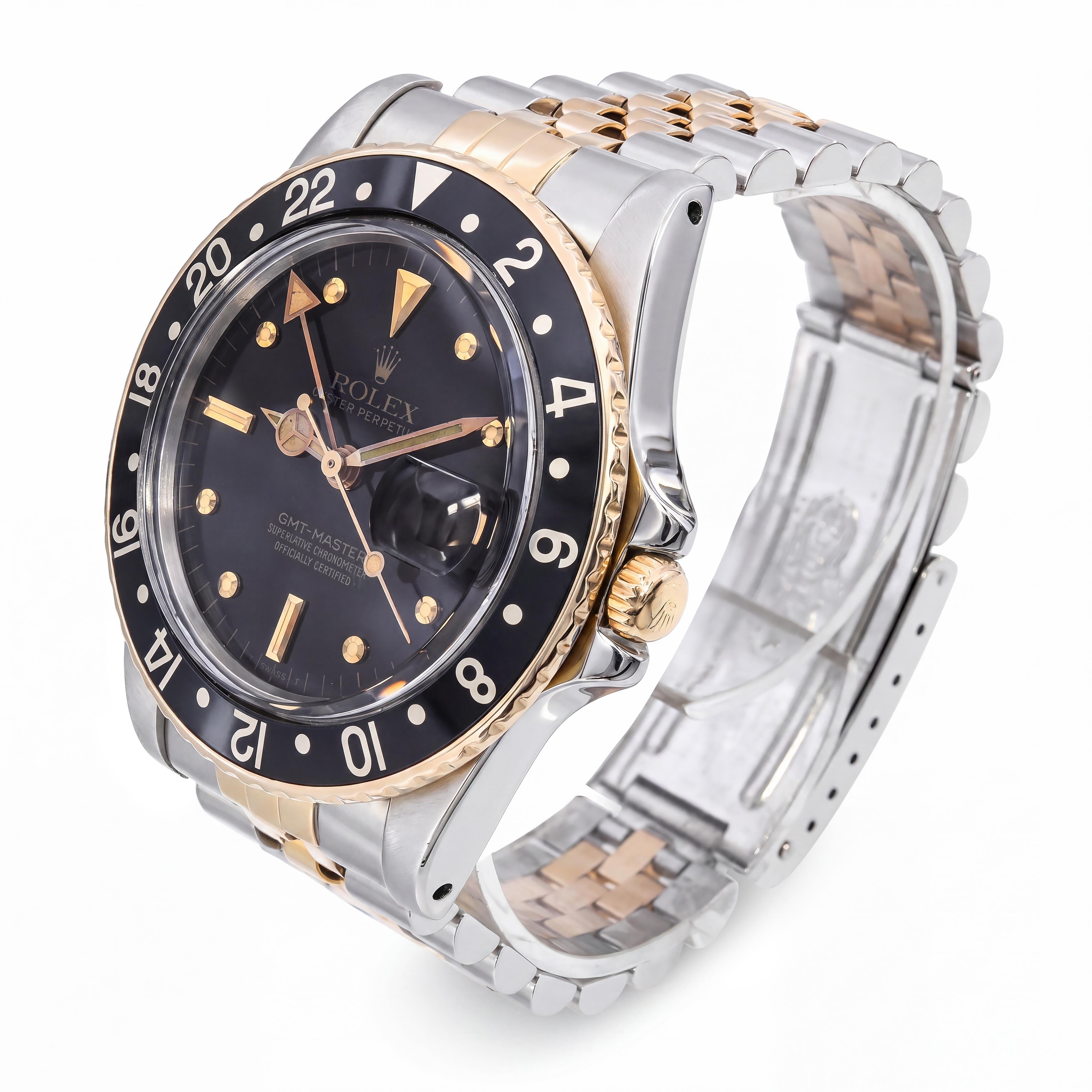 Rolex GMT-Master Two Tone 18K Yellow Gold Steel Jubilee Watch Ref. 16753