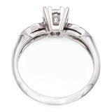 Vintage 14k White Gold 0.42tcw H VS Diamond Engagement Ring