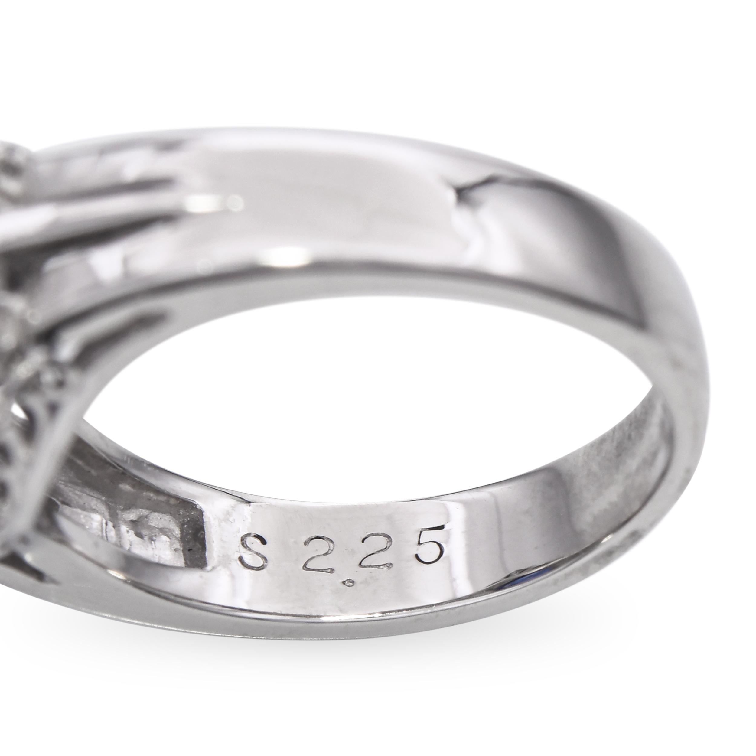 Platinum 2.25ct Ceylon Heated Sapphire and Diamond Ring