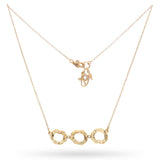 Coomi 20k Yellow Gold Open Flower Diamond Necklace