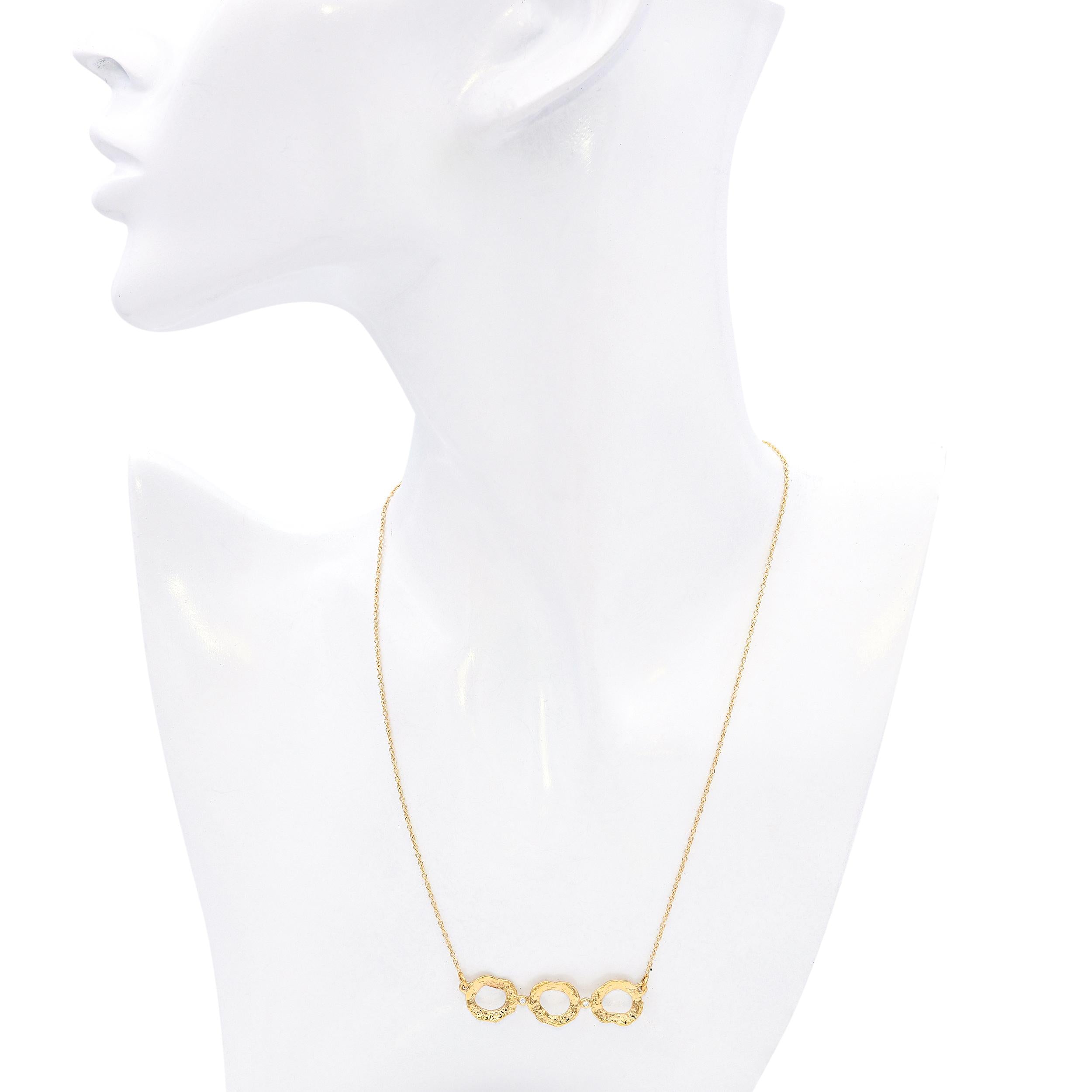 Coomi 20k Yellow Gold Open Flower Diamond Necklace