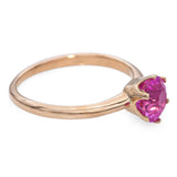 Vintage 15k Yellow Gold 1.75ct Pink Sapphire Solitaire Ring