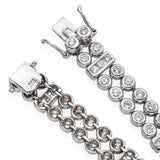 Vintage 18k White Gold 1.32tcw Diamond Tennis Bracelet