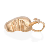 14k Yellow Gold Bitten Apple Pendant Charm