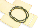 Vintage Yellow Gold Jadeite Bead Double Strand Necklace
