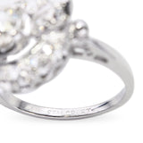 Vintage White Gold 1.26tcw Old Euro Cut Diamond Bow Ring