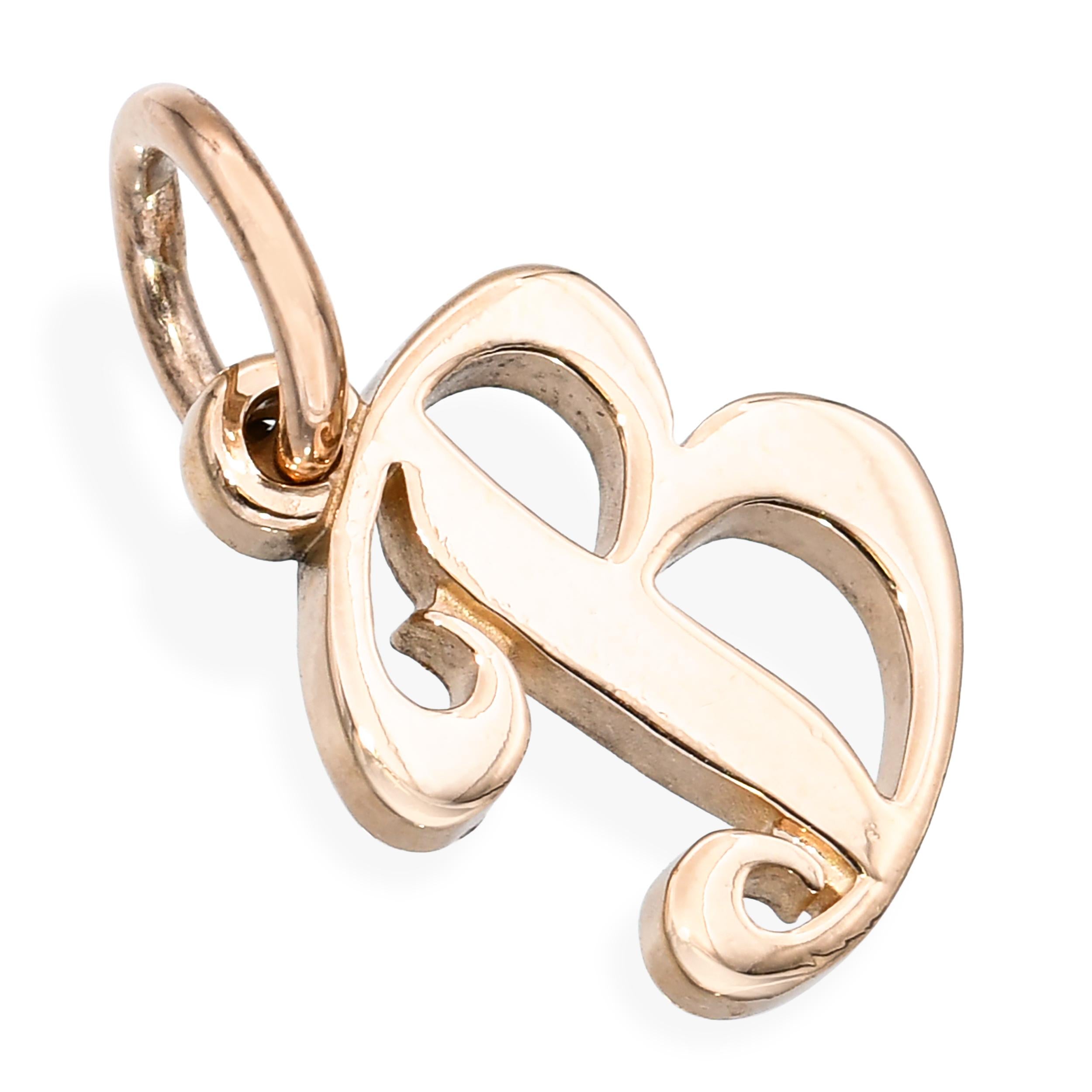 Vintage Avery 14k Yellow Gold Monogram B Initial Pendant