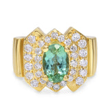 18k Yellow Gold 1.89ct Mozambique Paraiba Tourmaline Ring