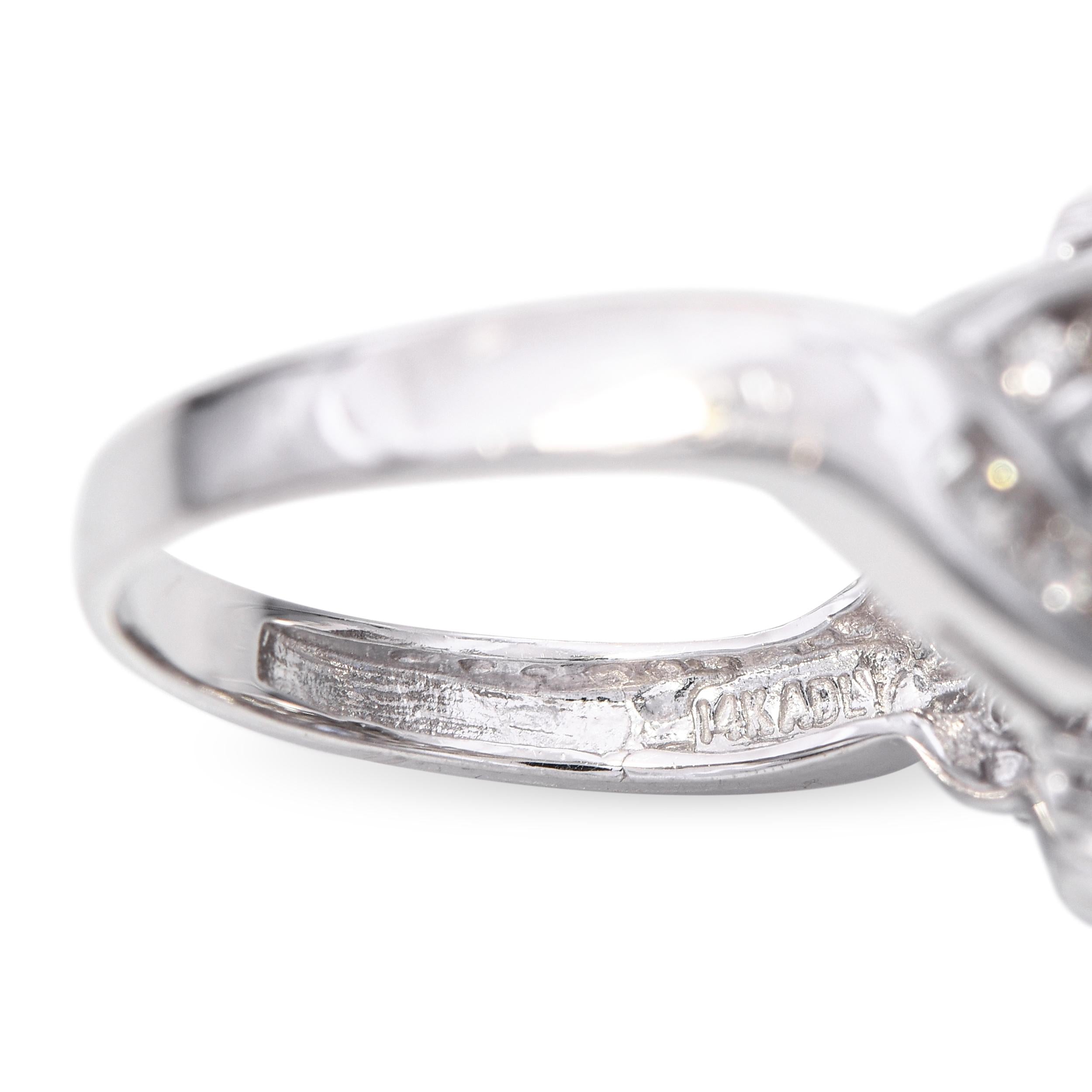 14k White Gold Tanzanite and Diamond Ring