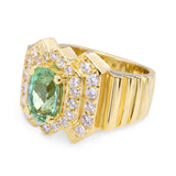 18k Yellow Gold 1.89ct Mozambique Paraiba Tourmaline Ring