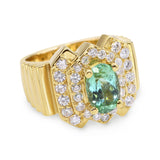 18k Yellow Gold 1.89ct Mozambique Paraiba Tourmaline Ring