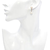 Vintage 18k Yellow Gold Pearl Drop Screw Back Earrings