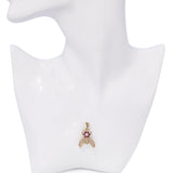 Vintage 14k Yellow Gold Diamond and Ruby Bee Pendant Brooch