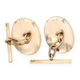 Vintage 9k Yellow Gold Opal Doublet Cufflinks
