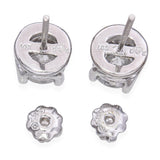 Vintage 14k White Gold 1.92tcw Diamond Stud Earrings