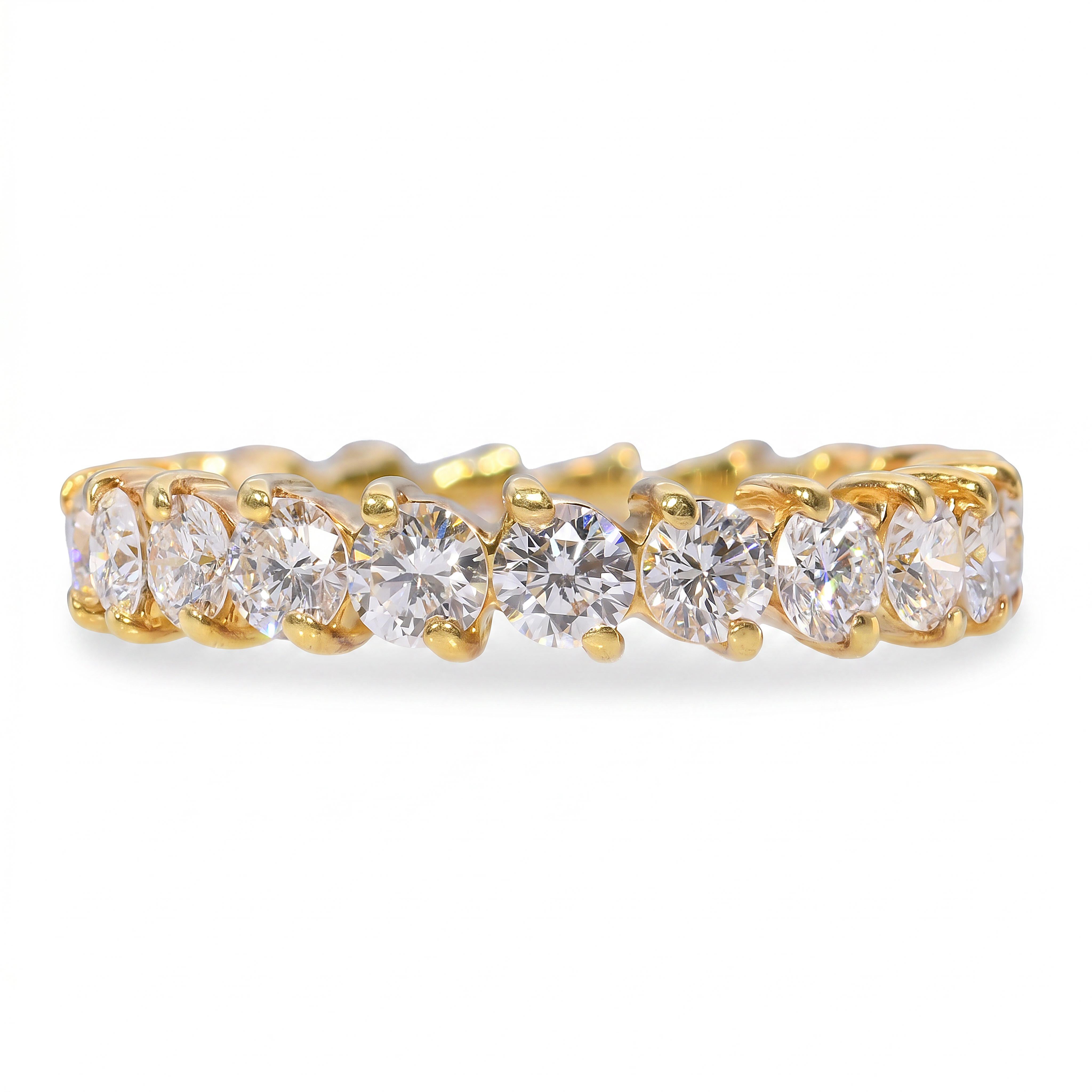 Hammerman Brothers 18K Yellow Gold 2.31ctw Diamond Eternity Ring