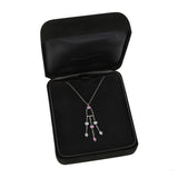 Tiffany & Co. 18k White Gold Tourmaline, Pink Sapphire Fringe Necklace