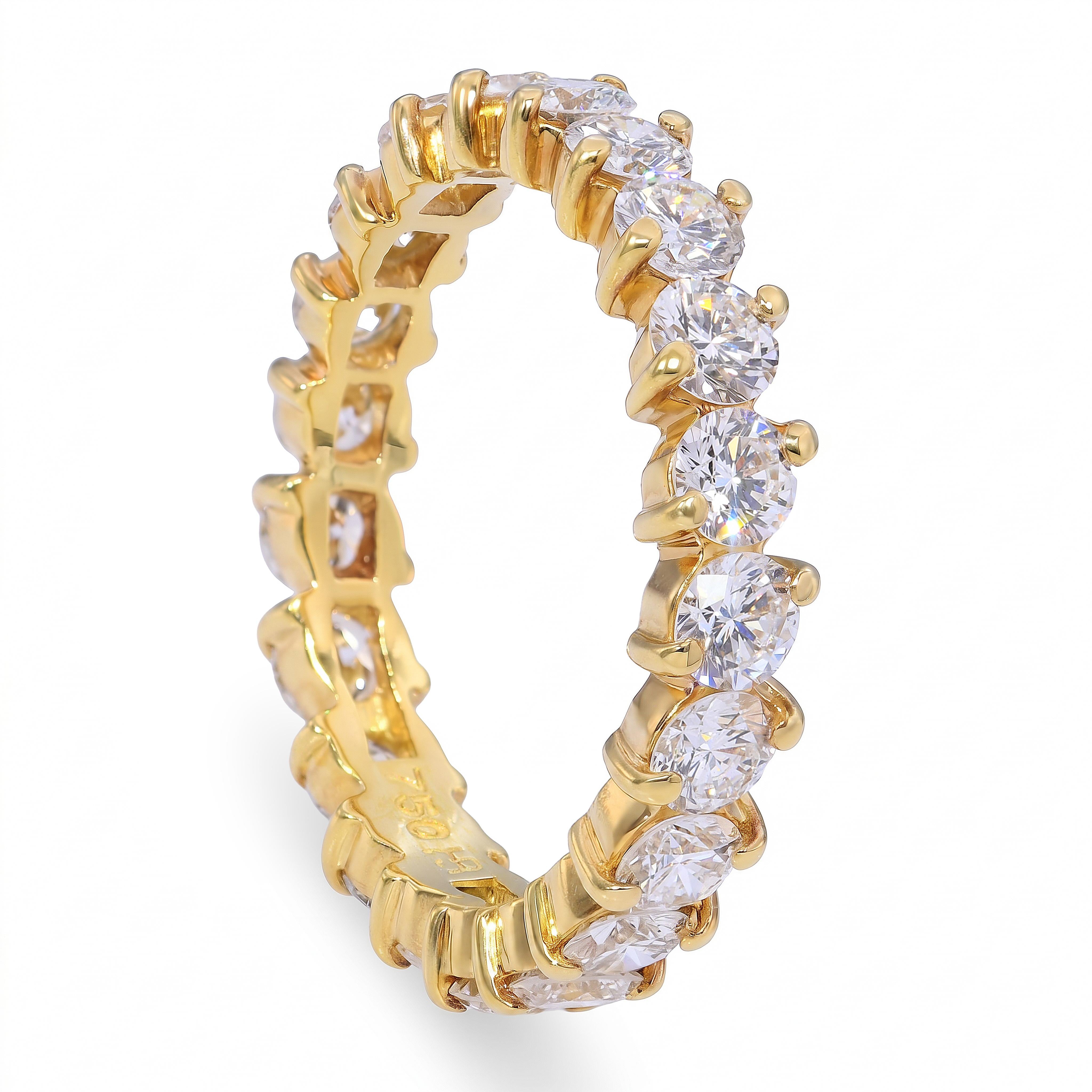 Hammerman Brothers 18K Yellow Gold 2.31ctw Diamond Eternity Ring