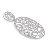 18k White Gold 4.85tcw H Si1 Diamond Pave Open Filigree Pendant