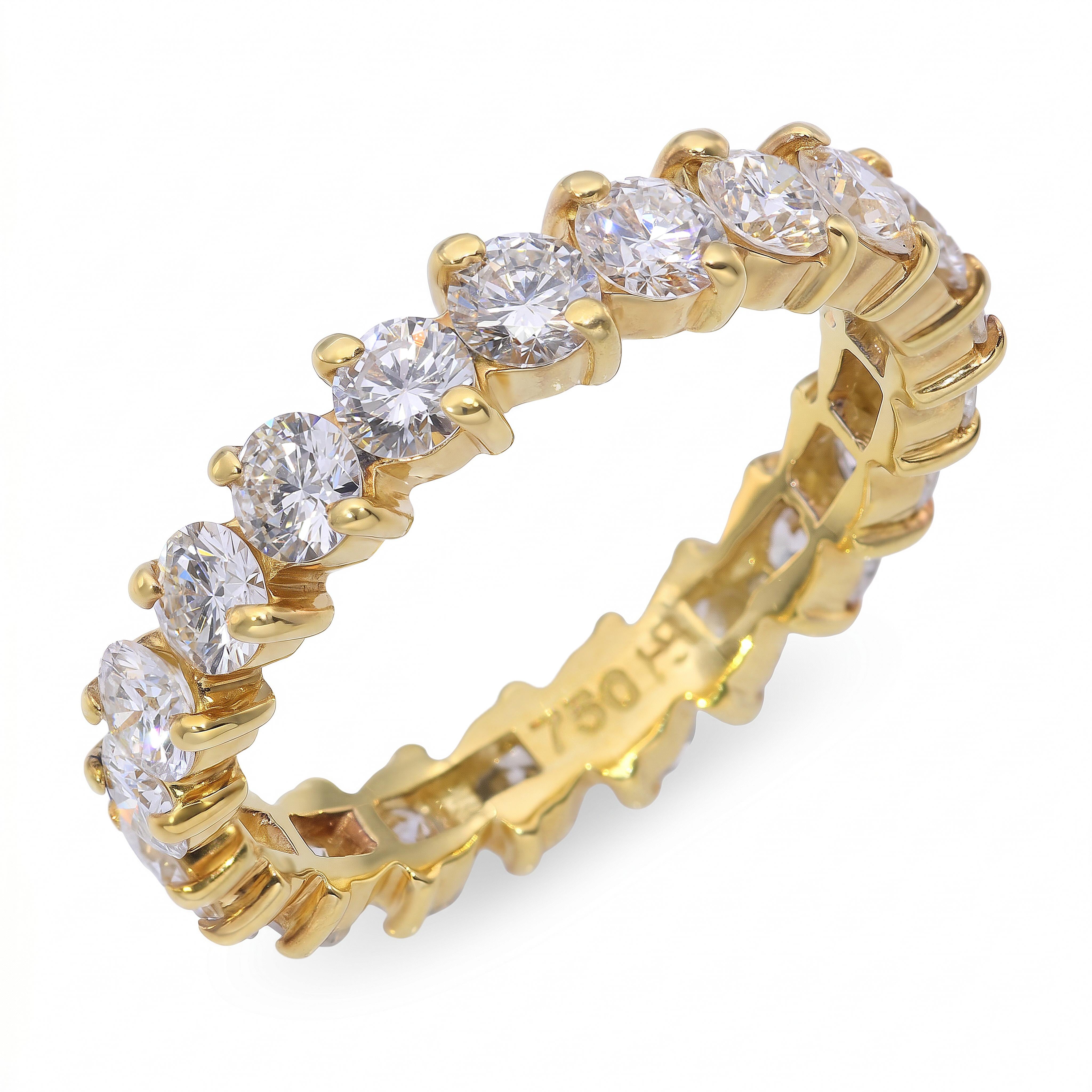 Hammerman Brothers 18K Yellow Gold 2.31ctw Diamond Eternity Ring