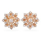 Vintage 14k Yellow Gold 0.69tcw Diamond Stud Earrings