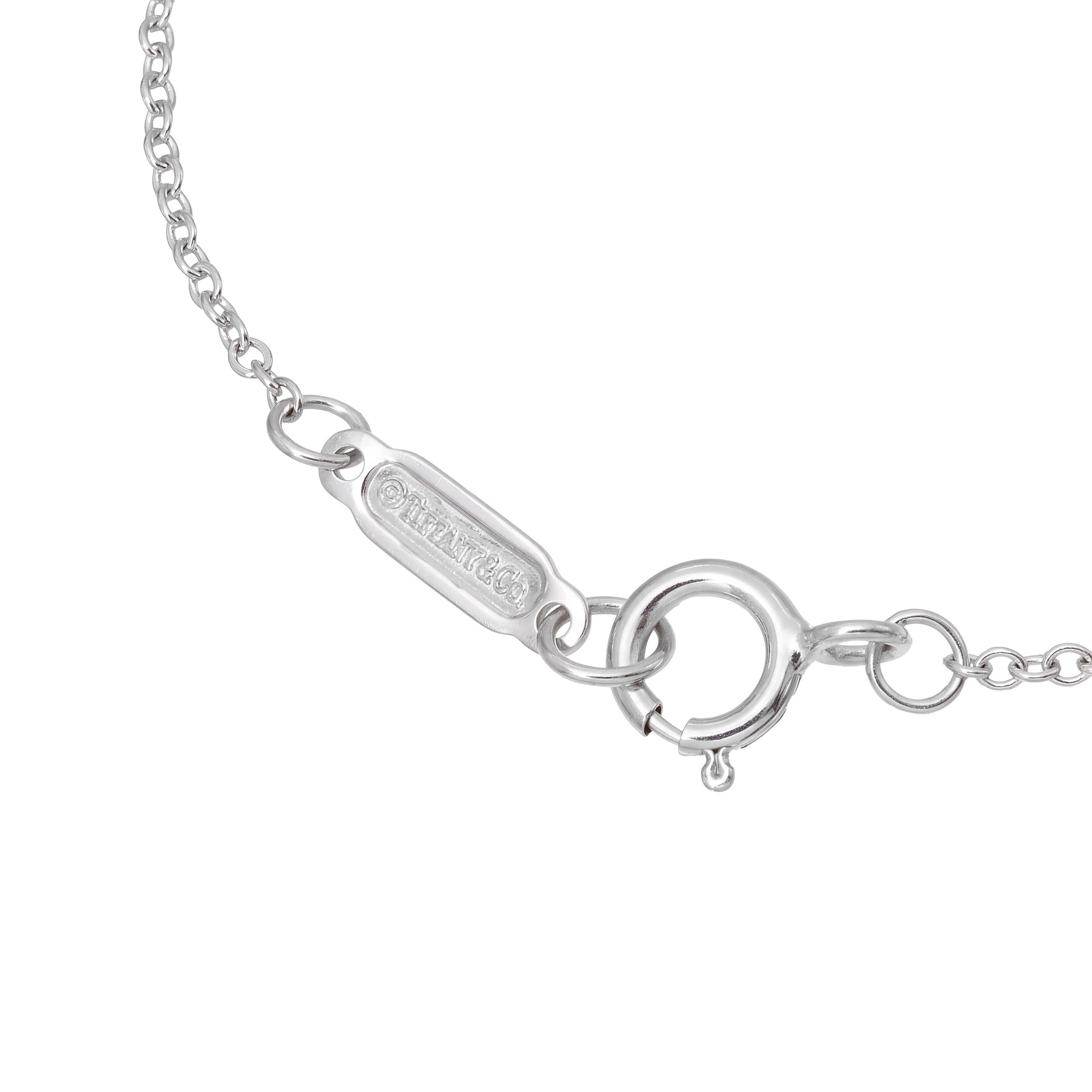 Tiffany & Co. 18k White Gold Tourmaline, Pink Sapphire Fringe Necklace